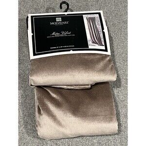 Metro Velvet Room Darkening Single Rod Pocket Window Panel Back Tabs Driftwood